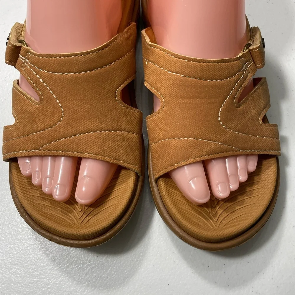 Kuailu Brown Open-Toe Sandals Size 7 SB-80